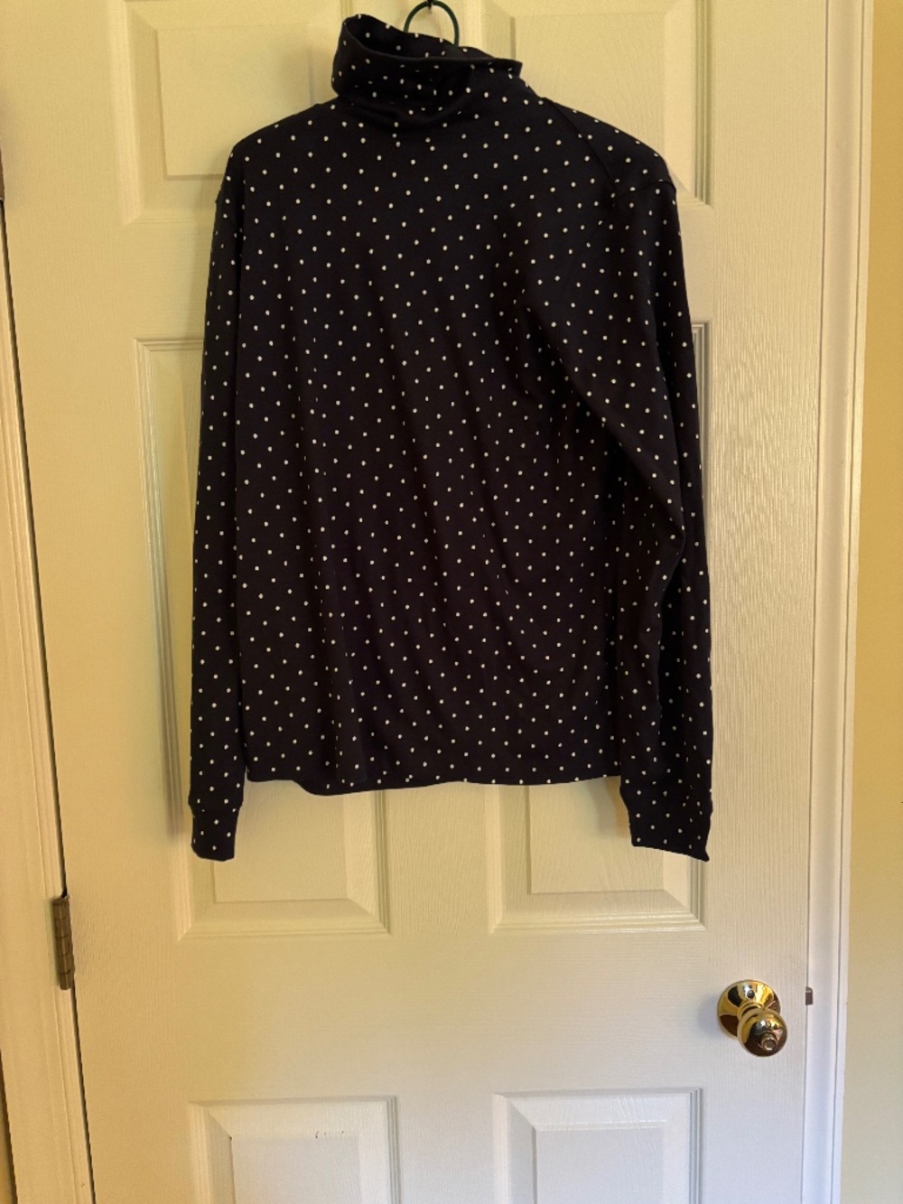 LLBean polka dot turtleneck